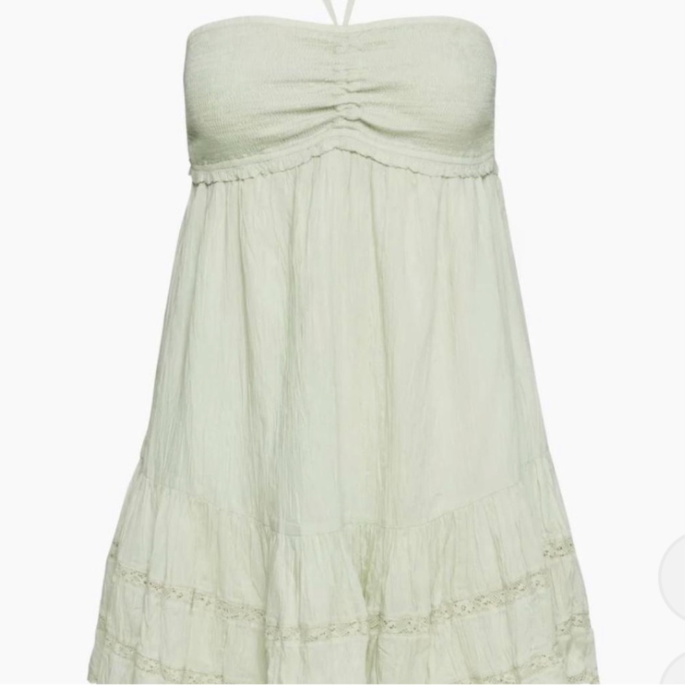 Aritzia sage green azalea dress